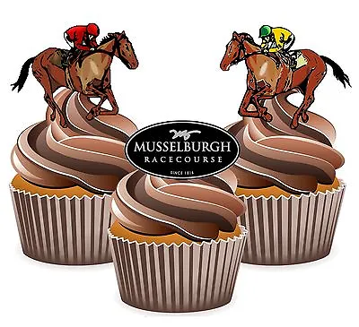 Horse Racing Musselburgh Racecourse 12 Edible Cup Cake Toppers Cake Decorations • £3.99