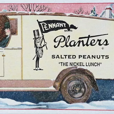 Vintage Original 1920s MR. PEANUT Desk Ink Blotter PLANTERS Salted Peanuts NOS • $15.96