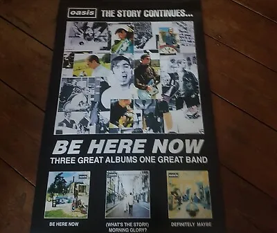 Oasis / Be Here Now  / Uk Promo Poster 1997 • £35