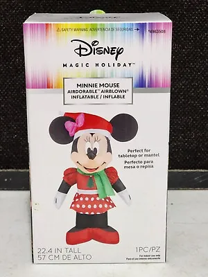 NEW Disney Magic Holiday Minnie Mouse 22.4  Gemmy Inflatables Battery Or USB • $13.50