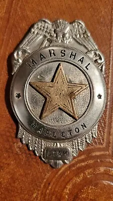 Antique Wild West Marshal Badge Utah Authentic  • $265