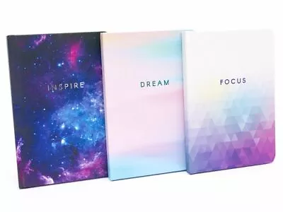 £4.99 • Buy A4 Student Ruled Grid Or Dotted 200 Pages Notebook Hardback Bullet Journal Pad 