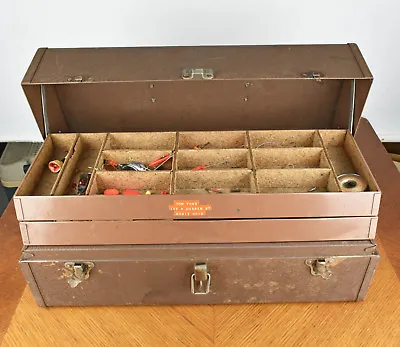 Vintage Kennedy T-18 Tackle Box W/ Contents MADE IN USA • $49.95