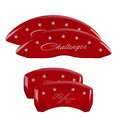 MGP Caliper Covers Red Silver Challenger (Cursive) / RT For 2009-2010 Dodge • $299