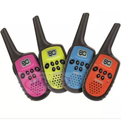 Uniden UH35-4 UHF 4 Handheld 80Ch Radio Walkie Talkies +4 Belts Quad Colour New • $85