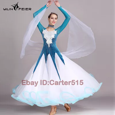$177.65 • Buy Modern Waltz Tango Smooth Latin Ballroom Competition Dance Long Dress Ball Gown