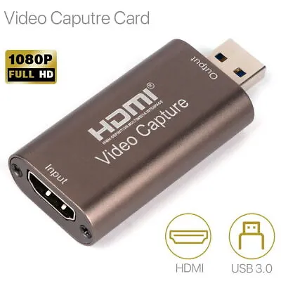 £8.99 • Buy USB 3.0 To HDMI Audio Video Capture Card Adapter Screen Record 1080P Game HD