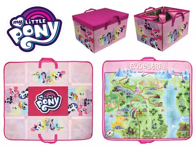 My Little Pony Equestria 2 In 1 Playmat Play Mat Pink Folding Storage Toy Box  • £77.95