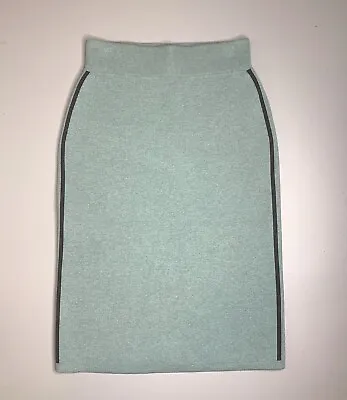 £23 • Buy SANDWICH • Blue Knit Side Stripe Tube Pencil Skirt • Size Small • New • RRP £75