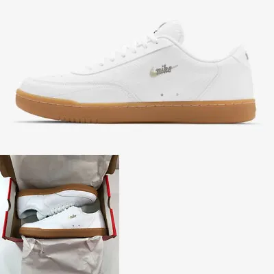 Nike Court Vintage Premium Shoes Mens 10 White Tennis Sneakers CT1726-101 NIB • $84