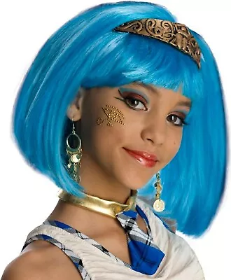 Mummy's Dearest Blue Wig Egyptian Fancy Dress Halloween Child Costume Accessory • £9.99