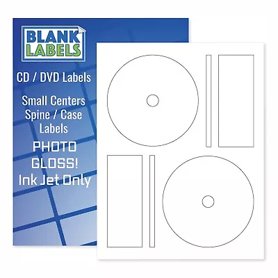 20 PHOTO GLOSSY Ink Jet Labels! Fits Full Memorex 10 Sheets! CD / DVD High Gloss • $13.99