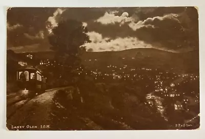 Postcard 1906 Night View Train On Laxey Glen I.O.M • £4.85