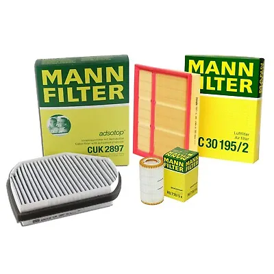 Mann Oil Air Carbon Cabin Filter Service Kit For Mercedes W202 C208 C280 CLK320 • $49.95