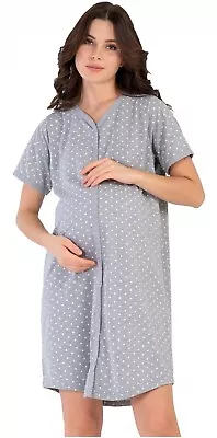 Happy Mama Women's Maternity Nursing Buttoned Nightshirt • £21