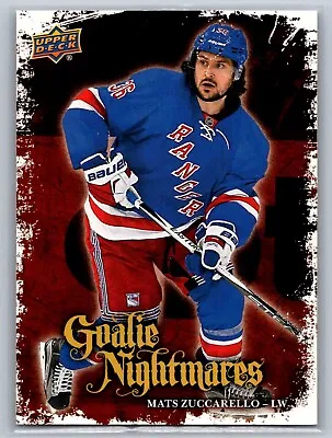 2016-17 Mats Zuccarello Upper Deck Series 1 Goalie Nightmares #GN-20 • $2.99