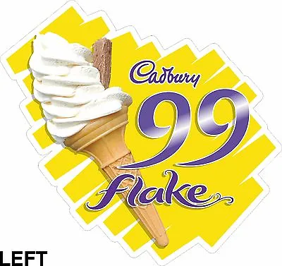 Ice Cream Van 99 Flake Sticker Cadbury Shop Cafe Restaurant Catering • £8.99