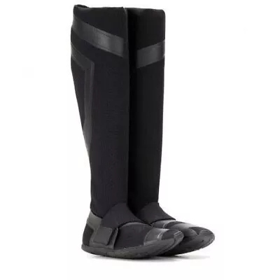 Adidas Y-3 S By Yohji Yamamoto Compression Knit Boots Black Knee-High US Size 9 • £675.58