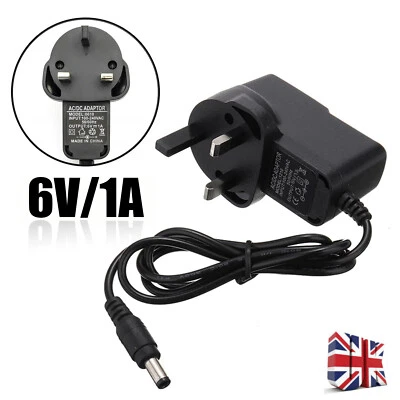 6V 1A Ride On Car Charger AC Adapter For Kids Electric Ride On Car Bike Jeep Toy • £6.98