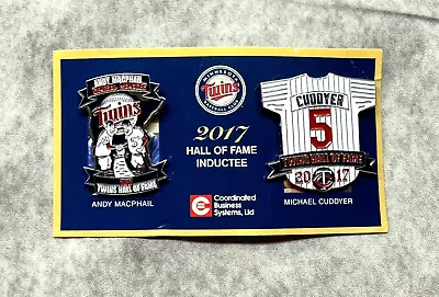 MINNESOTA TWINS SGA 2017 Twins Hall Of Fame Pin Michael Cuddyer Andy Macphail • $14.99