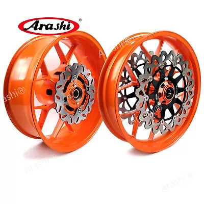 Repsol Orange Front Rear Wheel Rim + Brake Rotor For Honda CBR1000RR 2006 - 2016 • $851.20