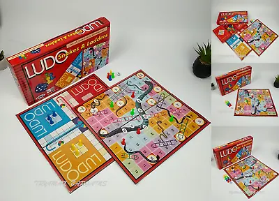 LUDO SNAKES And LADDERS Board Game 40 CM 2 In 1 Family Games • £12.21