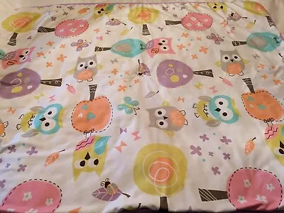 BananaFish Baby Crib Comforter Quilt Owl Theme 42  X 30  • $13.50