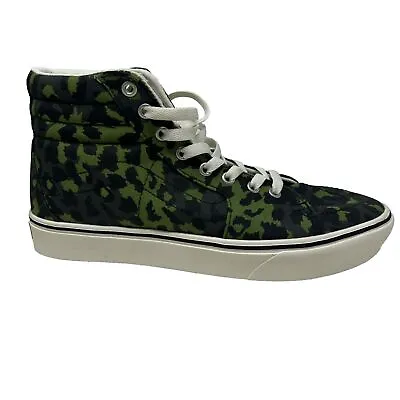 Vans Sk8 Hi Comfycush Leopard Cactus Green Men's 7 Women's 8.5 Skate Shoes New • $54.99