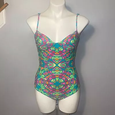 Mara Hoffman Swim Ladies Bright Geometric Print One Piece Swimsuit. Medium. • $50