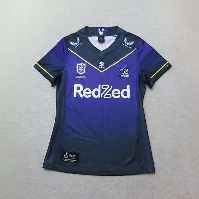 Castore Melbourne Storm Rugby Jersey Womens UK 10 Home Shirt NRL EU 38 NWOT • £25.99