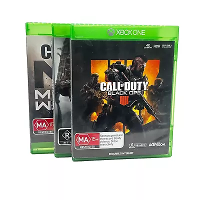 Call Of Duty 3x Bundle Modern Warfare WWII & Black Ops 4 (Xbox One) • $44.99