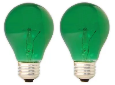 25Watt GREEN Party Light A19 Bulb Type 2Pack • $8.99
