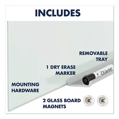 Quartet InvisaMount Magnetic Glass Marker Board Frameless 39� X 22� White Sur • $217.01