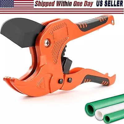 PVC Pipe Cutter Heavy Duty Tubing Tube Cutter 1-5/8  (42mm) Ratchet Cutting Tool • $11.99