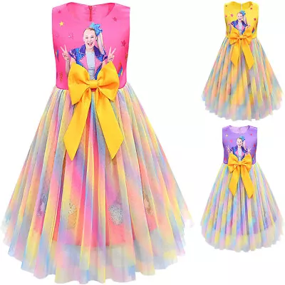 Pop Girl Picture Princess Dress Jojo Siwa Children's Clothing Lace Party Dress • $33.20