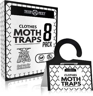 Clothing Moth Traps - 8 Pack - Non Toxic Moth Traps For Clothes With Pheromone • $13.72