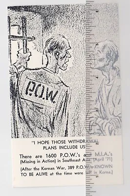 Vietnam War Pow / Mia Postcard-1971- Vintage Postcard Missing In Action • $13.99