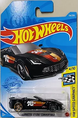 Hot Wheels Corvette C7 Z06 Convertible Black New Release • $8.88