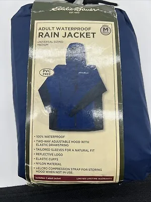 Eddie Bauer Adult Waterproof Rain Jacket Universal Sizing Medium M NEW Tags • $29.99