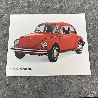 1974 Volkswagen Super Beetle Dealers Brochure  - One Page Specifications Sheet • $12