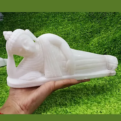 Handmade Buddha Sleeping Statue Marble Finish Meditating Idol Gift  Decoration • $151