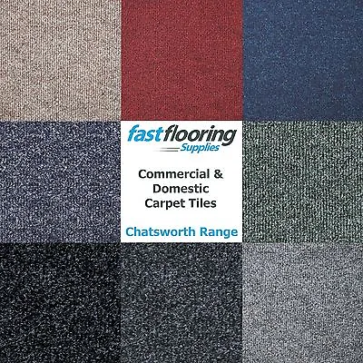 £38.95 • Buy Quality Carpet Tiles 5m2 Box Heavy Duty Hard Wearing Retail - Office Flooring
