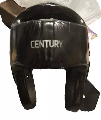 Century Martial Arts Sparring Gear Helmet Adult Small Black Karate Hook & Loop • $12.99