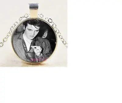 New Jewelry ELVIS PRESLEY MUSIC ROCK Pendant On 925 Sterling Silver 18  Necklace • $16.88