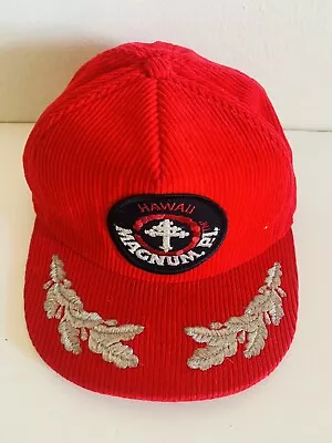 Magnum PI Corduroy Hat Red Vintage 80s • $25
