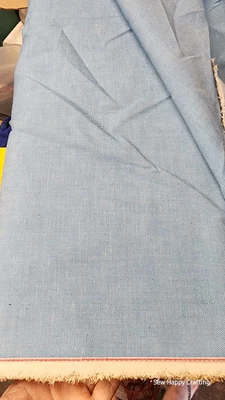 $34.99 • Buy Light Weight Cotton Denim Chambray 7.5yds Vintage Soft Fabric Sewing Off The Bol
