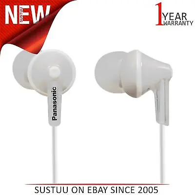 Panasonic RPHJE125 Ergofit Stereo In-Ear Earbud Earphones│Headphones│White • £9.90