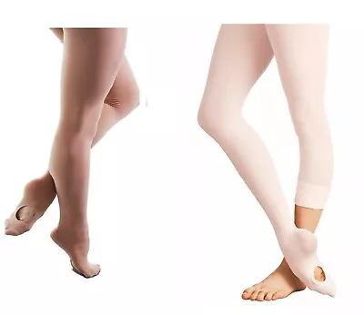 £4.50 • Buy Girls Children Ballet Tights Soft Convertible Transition Footed  Footless Dance 