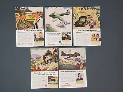 Studebaker Cars Advertising Vintage Print Ads Lot Of 5 War WWII • $25.35