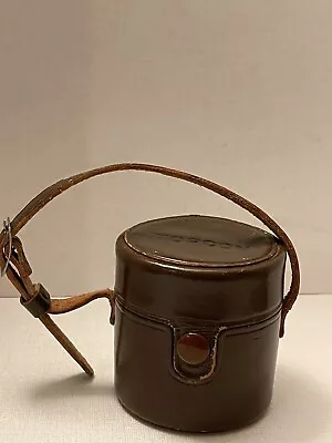 Vintage Leather Topcon Hard Lens Case Japan Brown Strap 1960s Very Nice • $25